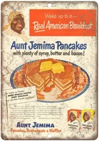 aunt jemima pancake waffle mix vintage ad 12 x 9 retro look metal sign n49