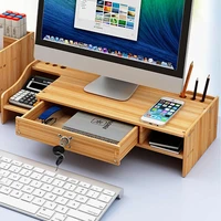 home office computer monitor stand riser table laptop stand shelf notebook monitor pc holder desktop storage rack organizer