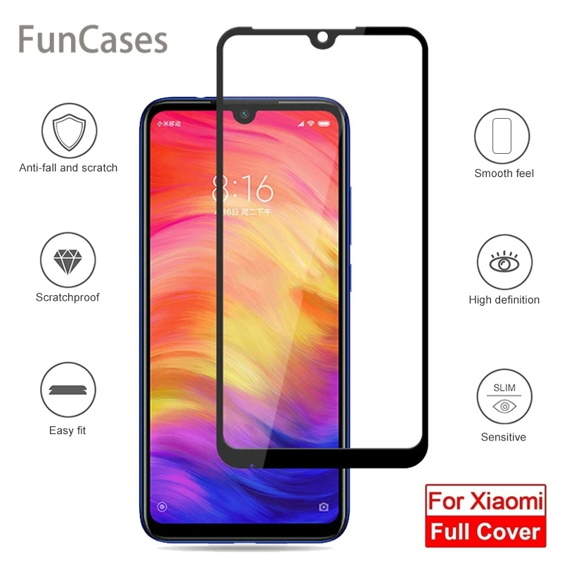 Защитная пленка для экрана из закаленного стекла Xiaomi Redmi Note 7 Передняя Pro полное