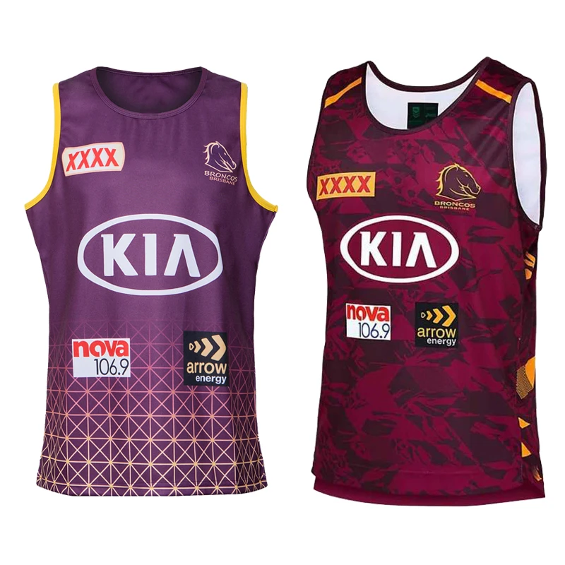 

2021 Brisbane Broncos Rugby Players Training Singlet Sportswear MENS JERSEY Tops Sport Shirt Size S-3XL