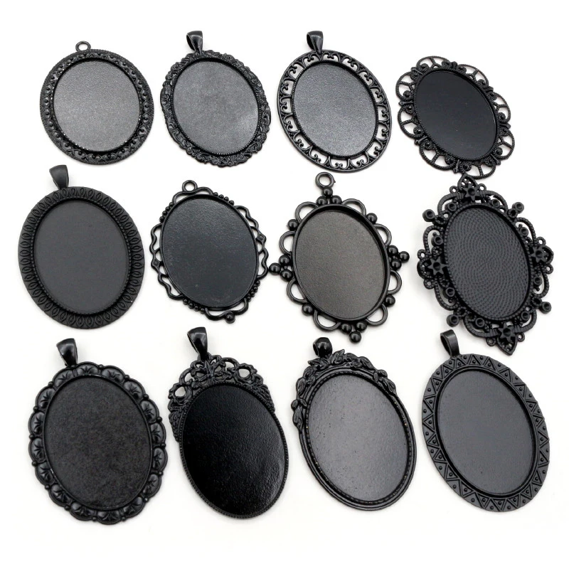 New Fashion 5pcs 30x40mm Inner Size 5 Colors Plated Flowers Style Cabochon Base Setting Charms Pendant | Украшения и аксессуары