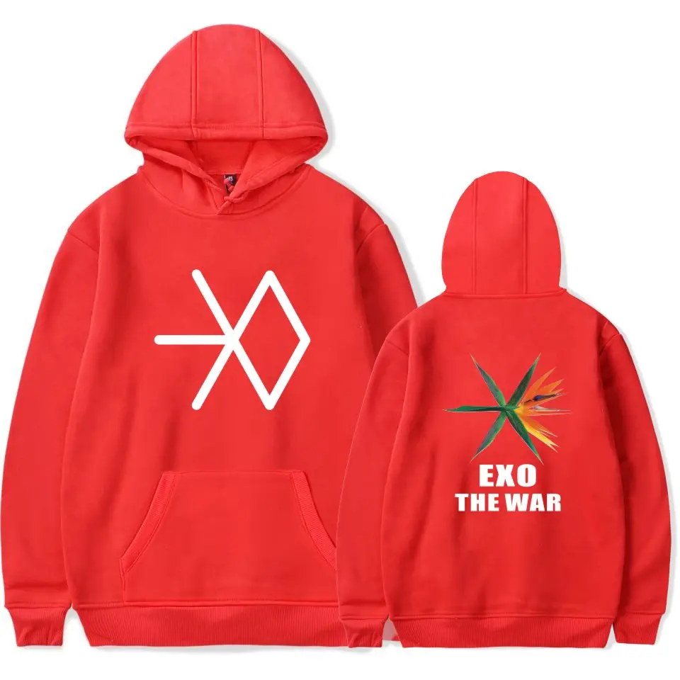 Модные толстовки с надписью THE WAR Of спортивные свитера EXO для мужчин и женщин