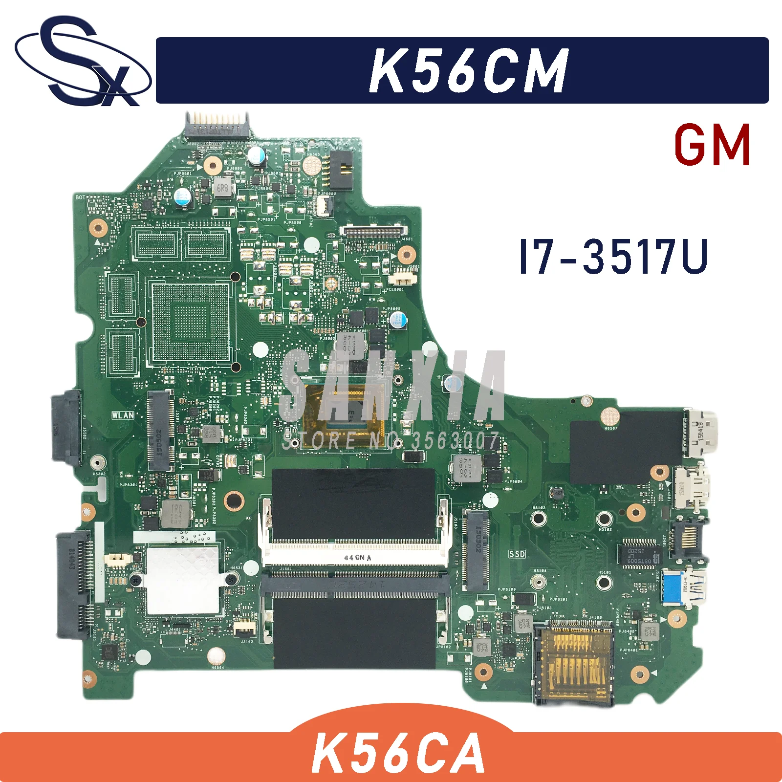 

Материнская плата K56CM для ноутбука, подходит для ASUS K56CA K56CB K56C S550CA, оригинальная материнская плата стандарта GM, новый тест