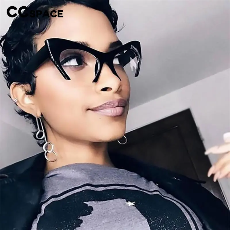 45292 женские маленькие полуоправы кошачий глаз брендовые дизайнерские оптические