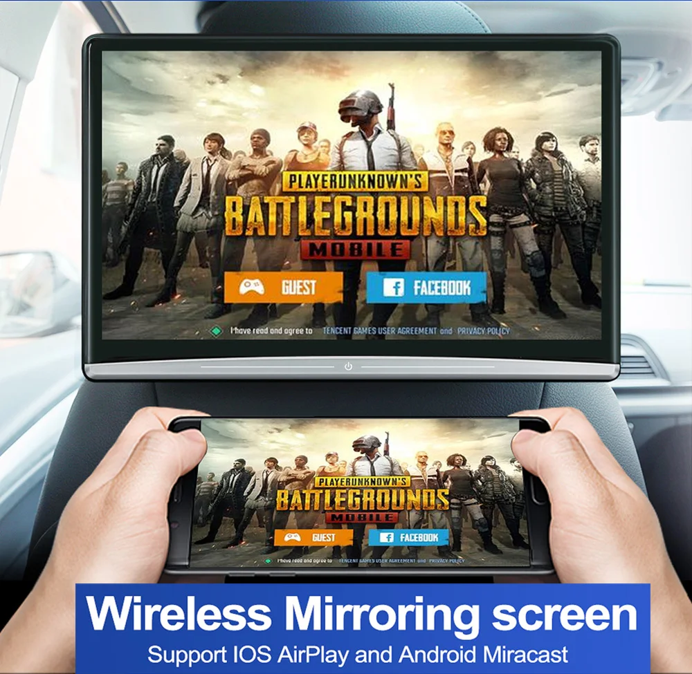 13 3 дюймовый Android 2 ГБ + 16 Гб автомобильный монитор на подголовник 4K 1080P сенсорный