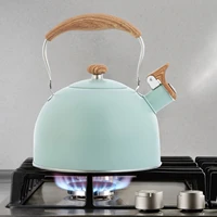 2 5l stainless steel whistling tea kettle food grade teapot for make tea boil water compatible gas stoves induction cookers