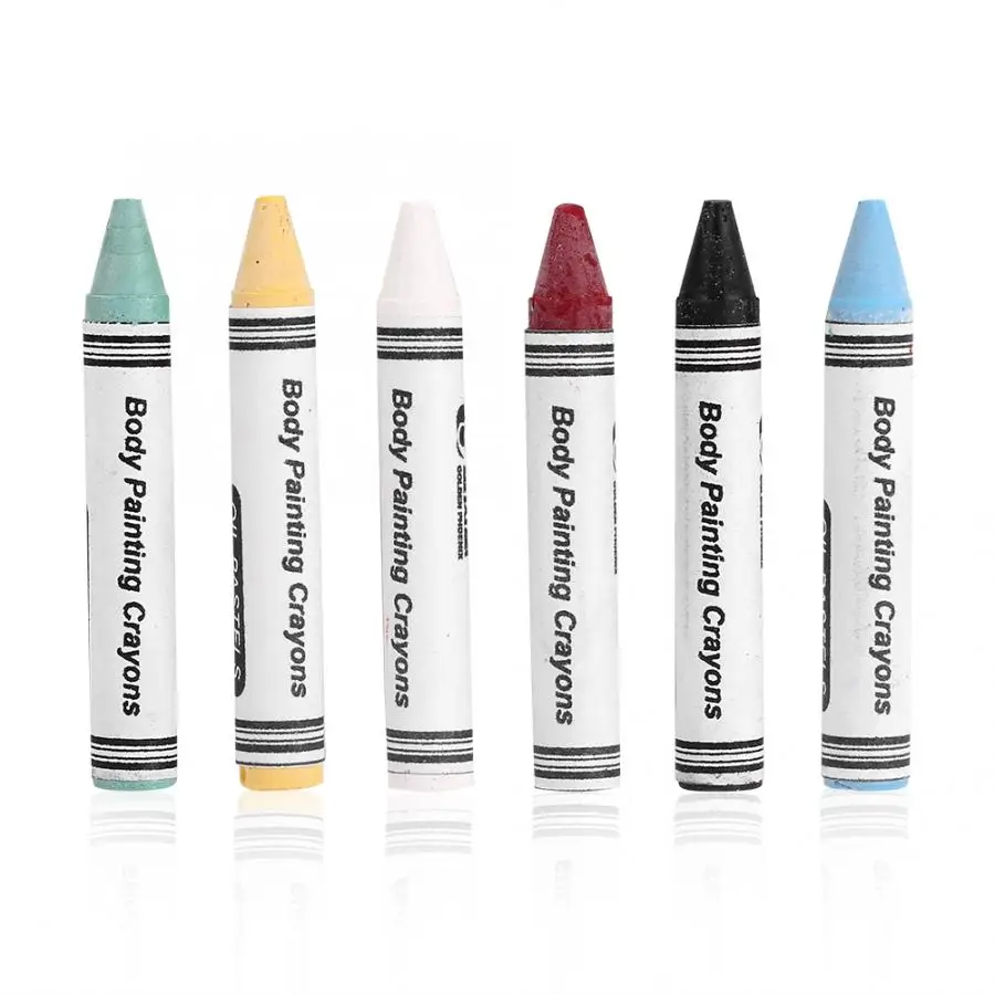 Краска для лица 6 цветов неоновая краска тела мелки пигмент детей картина