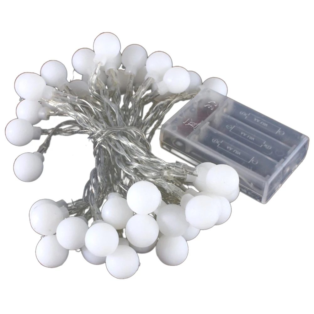 

2 шт. 6 м 40 светодиодов, гирлянда с шариками, Волшебная гирлянда, водонепроницаемая уличная гирлянда, украшение для рождества, праздника, свад...