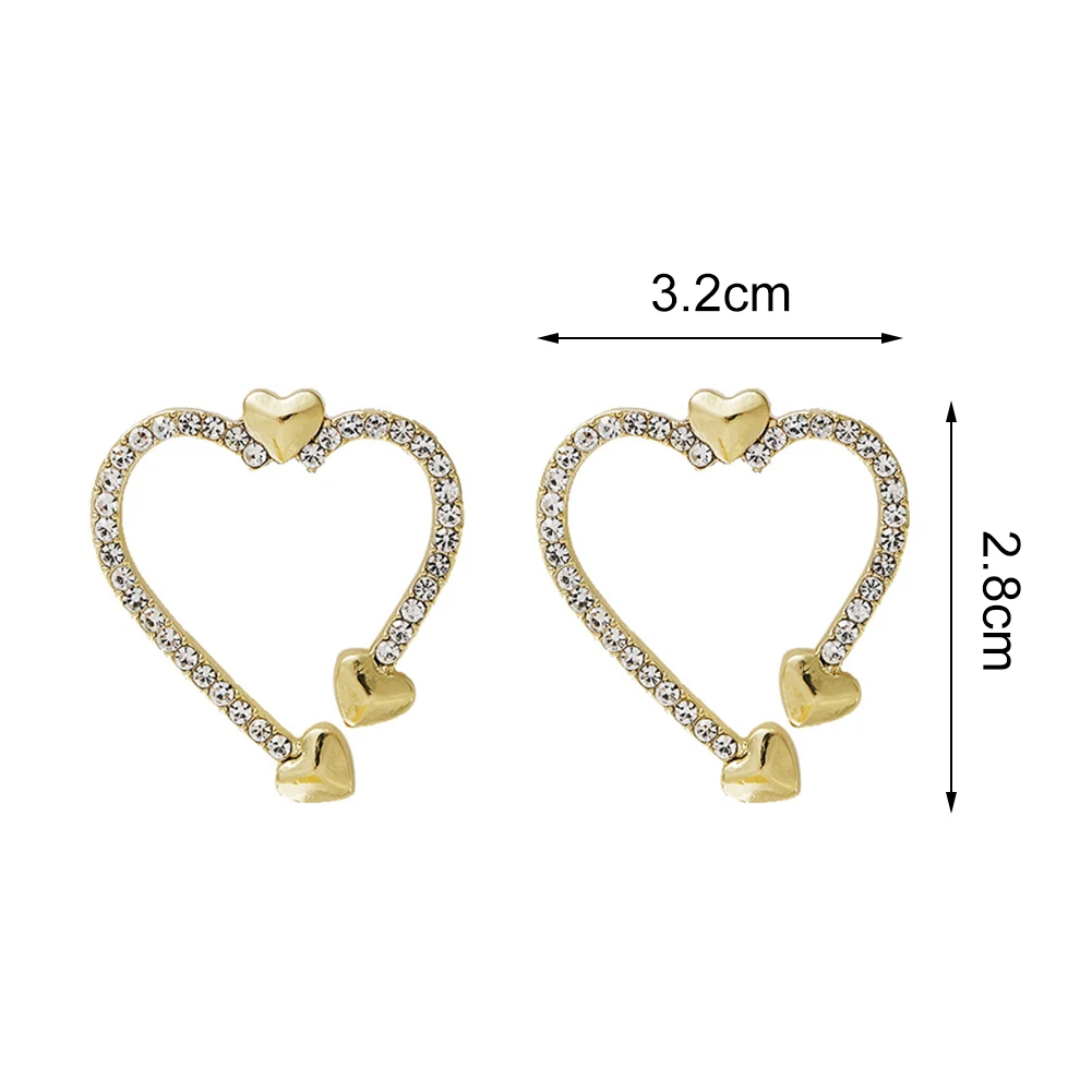

Woman Personality Fashion Metal Hollow Out Love Heart Earrings Ear Stud Gift Daily Life Shopping Dating Hollow Out Love Heart