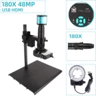 Цифровой микроскоп YIZHAN 38MP с интерфейсом HDMI, профессиональный 180X VGA USB маленький верстак, микроскоп для фотографий, инструменты для ремонта