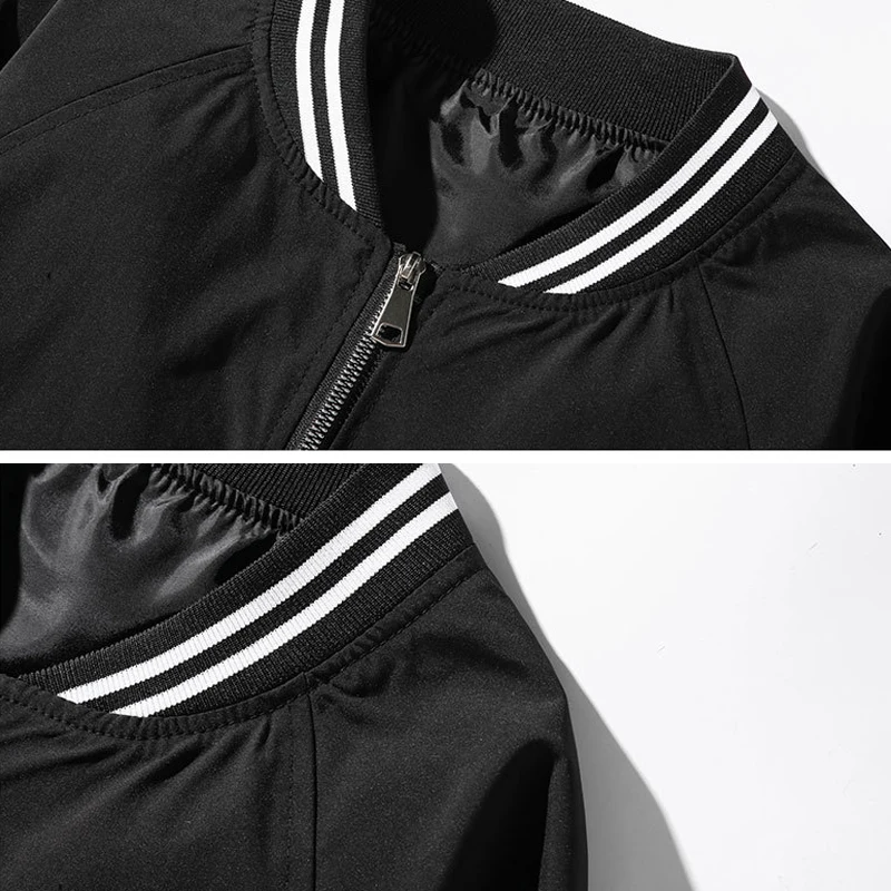 Мужская осенняя куртка-бомбер однотонная Повседневная бейсбольная модель 9XL 10XL