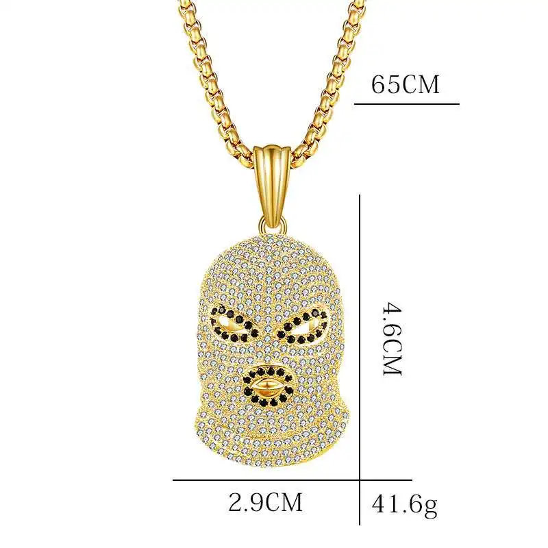 Модное ожерелье в стиле хип-хоп с белым цирконием 3 А для ночного клуба бара злой