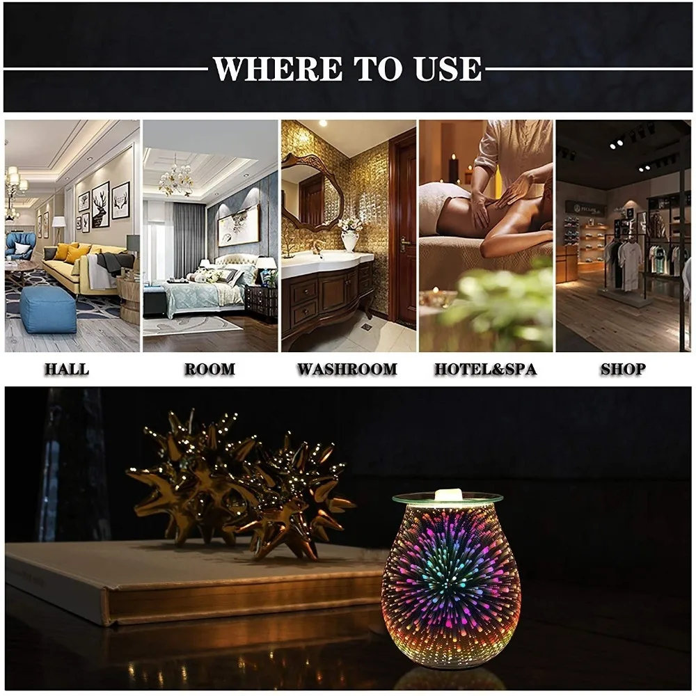 Эфирное масло диффузор электрический подогреватель Свечи Стеклянная Tart горелка