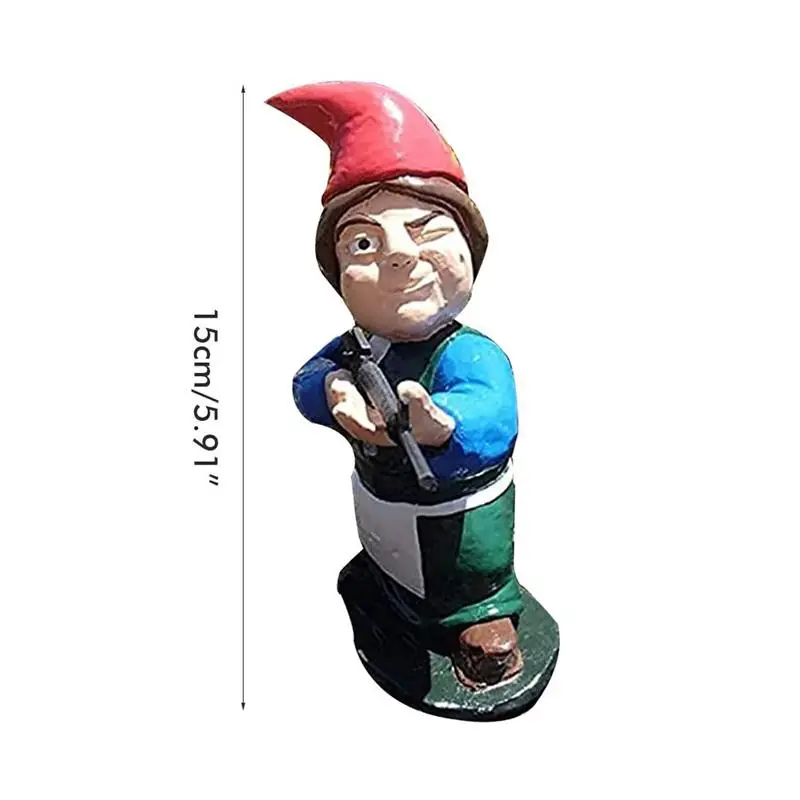 

Resin Fun Elf-Character Ornaments Display Mold Simulation Funny Gnome Miniature Dwarf Figurine Statue Gardening Decor for Garden