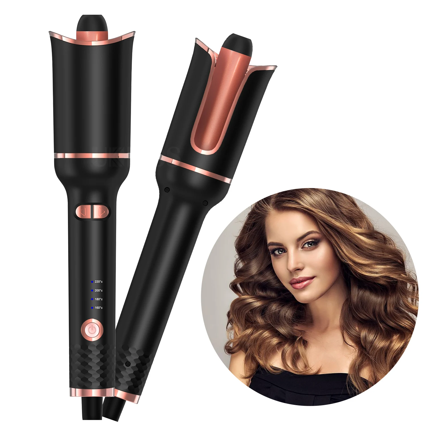 

Professional Automatic Hair Curler Curling Iron Wand Hair Wave Style Tool Portable LCD Hair Crimper Ceramic Rotate Hair Machine