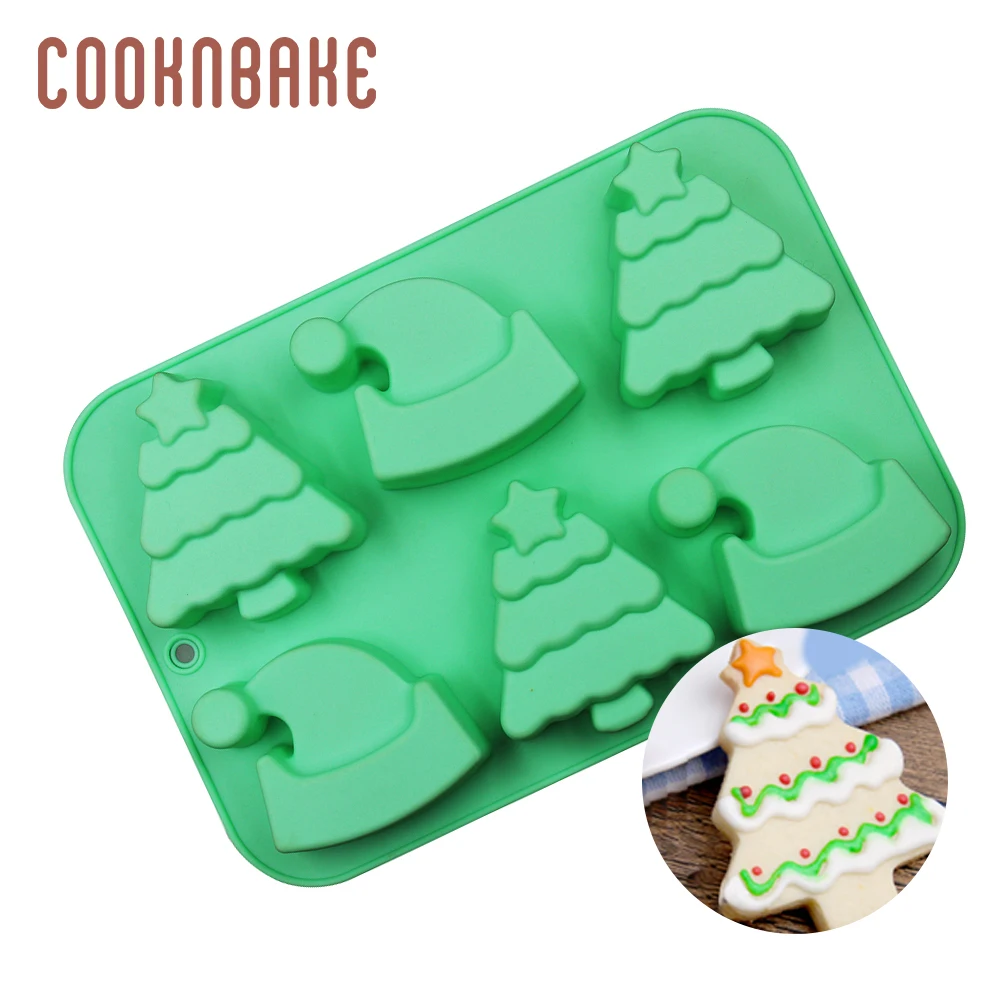 COOKNBAKE 6 форма для выпечки инструмент для выпечки Рождественская силиконовая форма для мыла ручной работы Смола Санта гипса конфеты шоколадный торт украшен