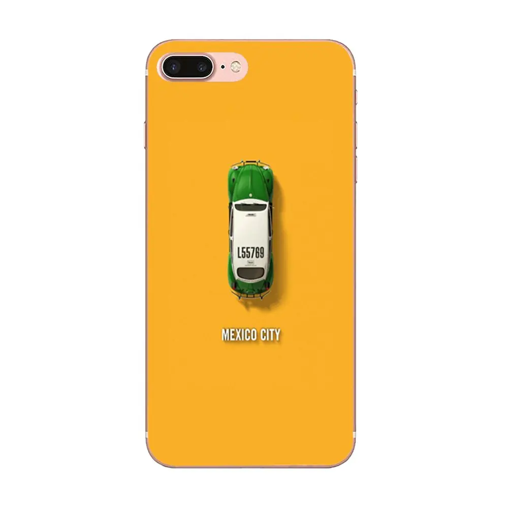 Минималистичный Нью Йорк Мехико текси для Apple IPhone X XS Max XR 4 4s 5 5C 5S SE 6 6S 7 8 Plus милый