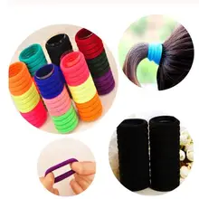 100 pçs acessórios de cabelo trança sem emenda ultra elástico anel de cabelo corda faixa de borracha preto scrunchy para meninas ferramentas de cabeleireiro (1)