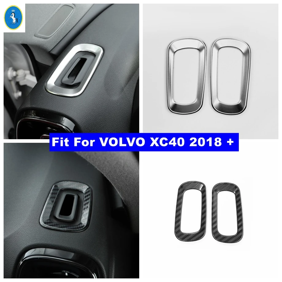 

For Volvo XC40 2019 2020 2021 Dashboard Air Condition AC Outlet Vent Cover Trim ABS Interior Moulding Decoration Sticker