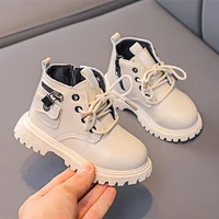 boys boots leather childrens shoes for kids girls booties baby toddler boots soft sole non slip breathable boy running shoes