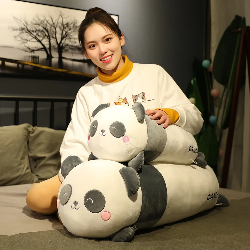 

45/60cm soft plush panda stuffed toys nap sleeping long pillow cushion cute panda plush doll kids children birthday gift
