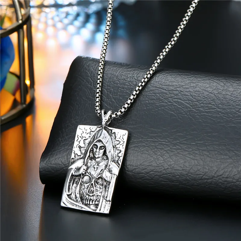 Ретро Геометрические Ожерелья Скелет Череп злые глаза для женщин и мужчин