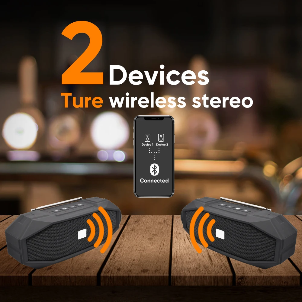 Портативная беспроводная bluetooth колонка Deelife объемная стереоколонка с поддержкой