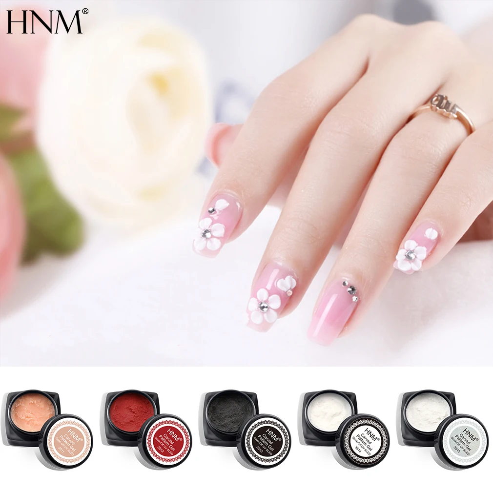 3D скульптура HNM 15 цветов резной узор Гель лак для ногтей гелевая краска пластилин
