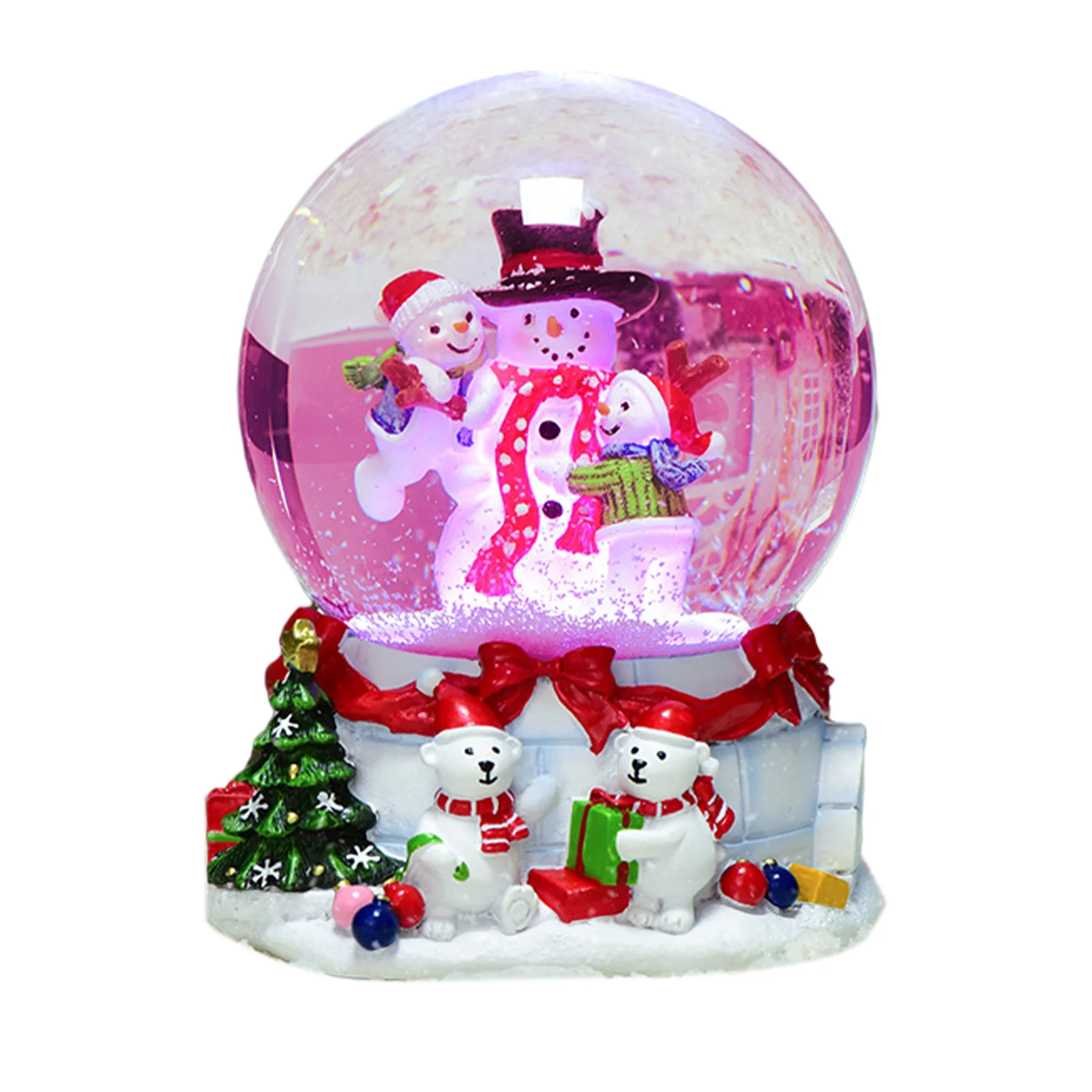 

Рождественский снеговик хрустальный шар ручной работы снег с цветсветильник музыкальная шкатулка идеальный подарок на день рождения снег ...