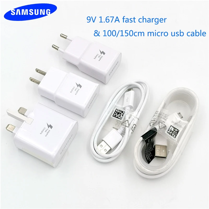 Зарядный usb адаптер Samsung кабель micro USB для быстрой зарядки Galaxy s7 s6 edge plus a10 a5 a3 2016 A7 2018