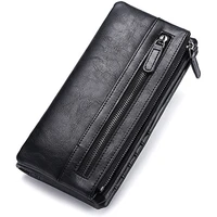 2021 new wallets are exclusively for long mens wallets zipper soft wallets mobile wallets multifunctional pu waterproof wall