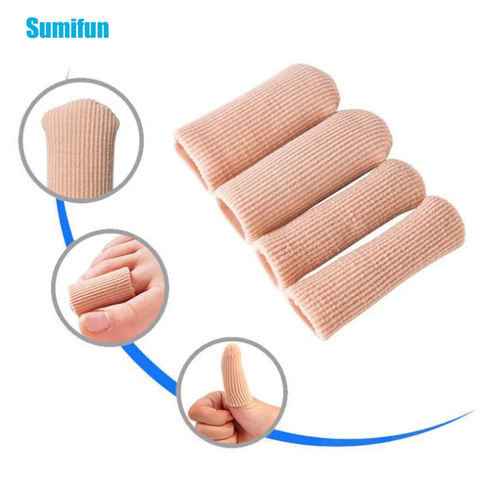 

4pcs Toe Fingers Foot Corn Callus Protectors Silicone Stretched Cuttable Tube Bunion Feet Pain Relief Health Care 7*2cm