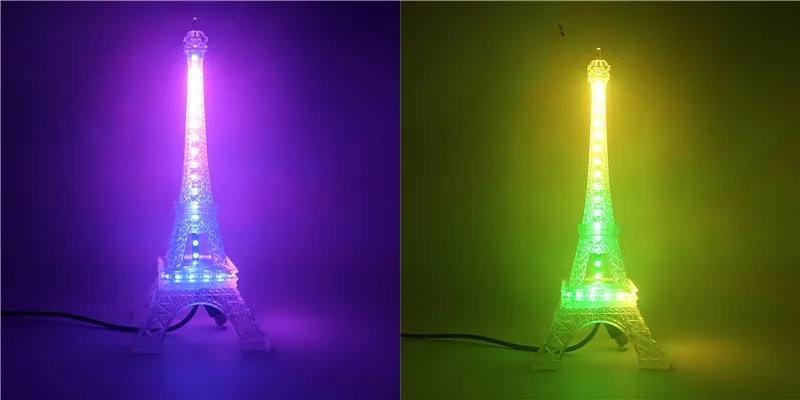 USB 5 в Эйфелева башня Ночной светильник WS2812B 48 светодиодов индивидуально адресуемый умный SK6812 Красочный светодиодный чип декоративный светильник