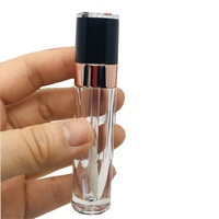new 5ml empty lip gloss tube abs plastic lip balm tubes blackrose red cap small cosmetic packing container