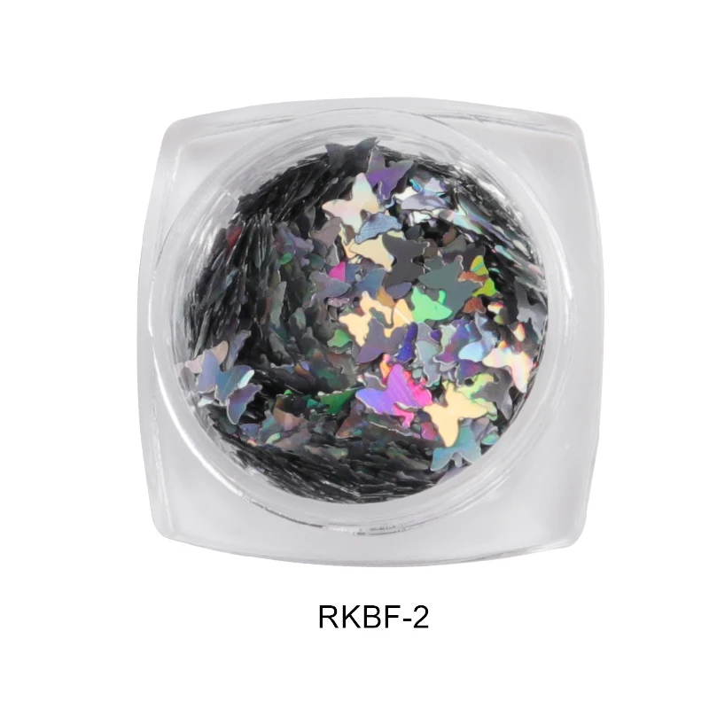 2019 Новый 1 комплект Бабочка с блестками Серебряный лак для ногтей блестящие