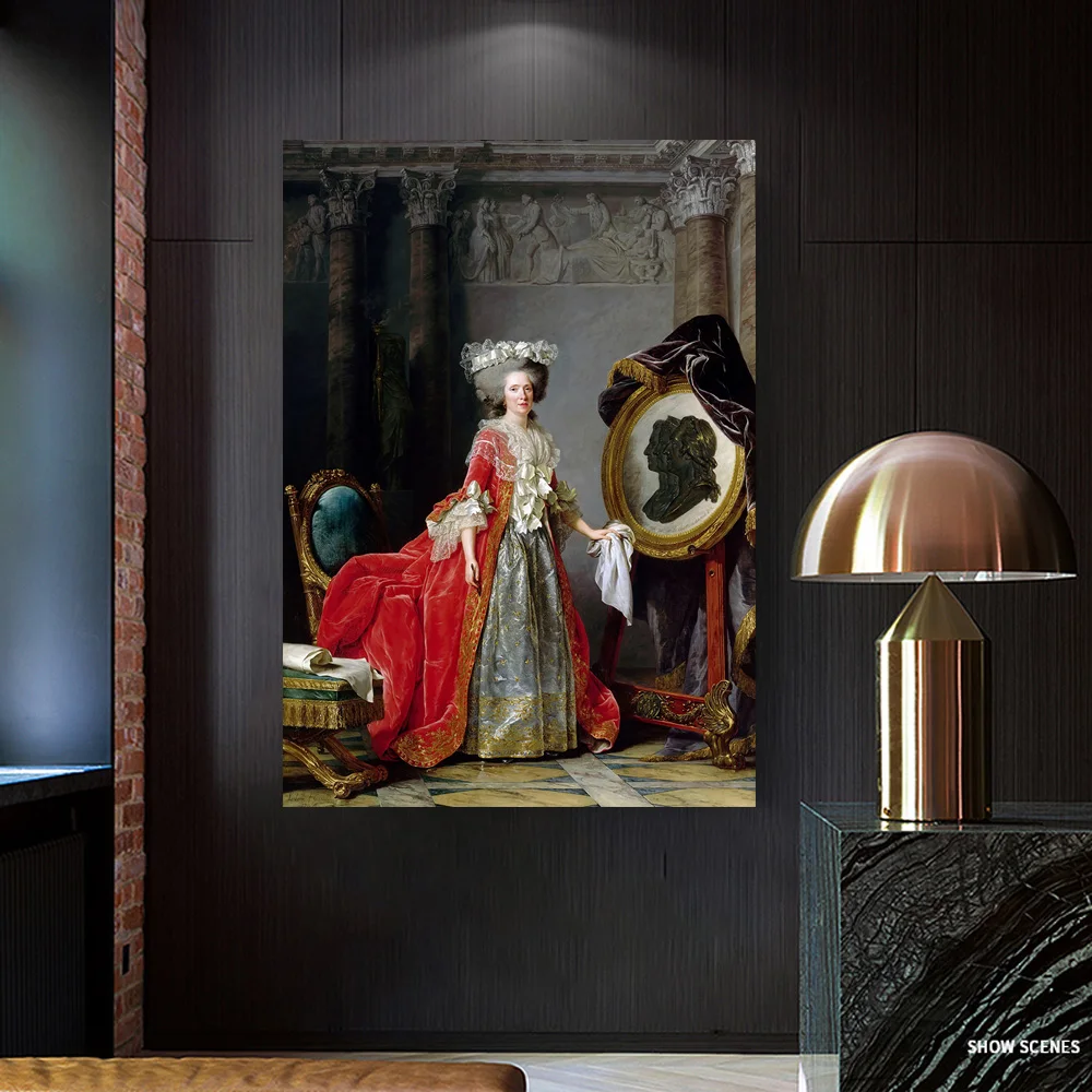 

Portrait of Madame Adlade Classical Oil Paintings Print On Canvas Art Prints European court Canvas Paintings For Living Room