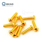 20 шт M2 M2.5 M3 M4 M5 12,9 Класс полукруглые разноцветные плоские головки Титан покрытием шестигранные винты с полукруглой потайной головкой с золотым напылением Шестигранная болты L5-30mm
