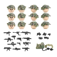 5ps us army jungle mc special forces weapon building blocks delta figures backpack gun vest accessories bricks toy set gift d298