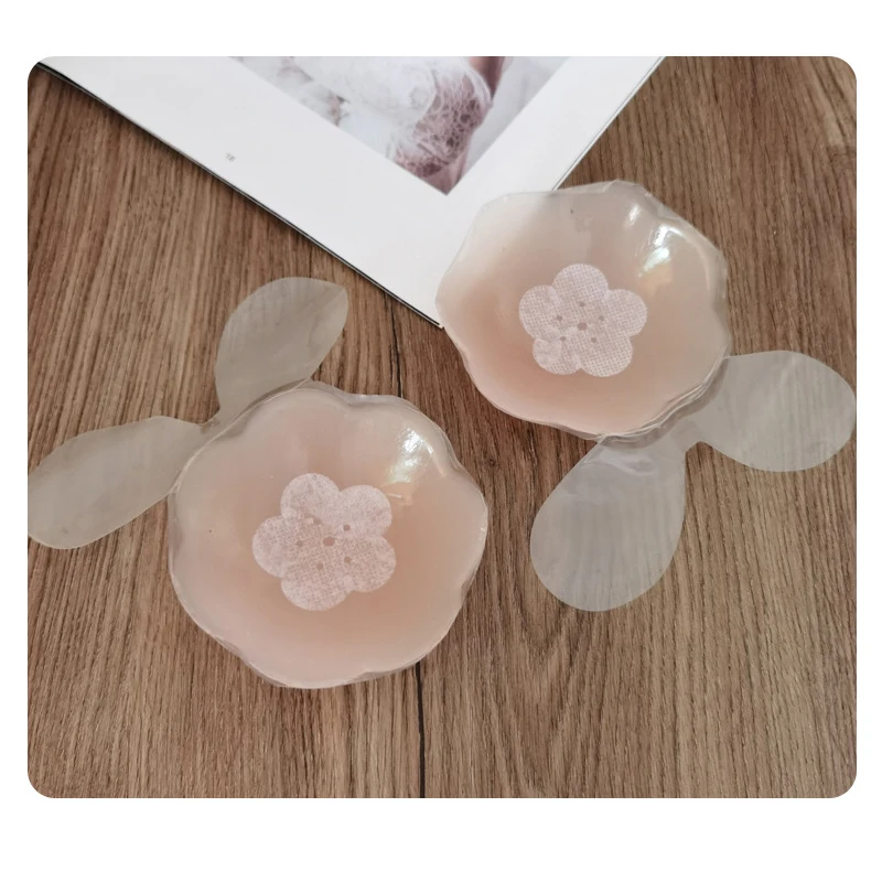 Pure Color Invisible Rabbit Ears Shaped Strapless Silicone Bra Cover Sexy Non-slip Anti-bump Point Reusable Pictorial Sticker | Женская