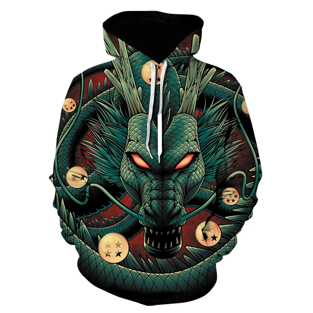 

2021 new fighting blood anime super dragon king printing fashion casual style hoodie 3D printing men's women's children's sweate
