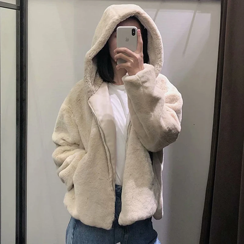 Осень зима 2020 мягкое толстое теплое пальто из искусственного меха Женская