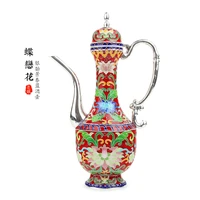 cloisonne silver wine sterling silver 999 handmade silver jug chinese silver wine glass household wine glass gift