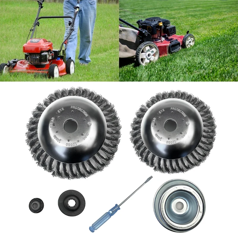 

6/8 Inches Steal Wire Brush Cutter Trimmer Head Washer Maintenance Screwdriver Adapter for string Trimmers