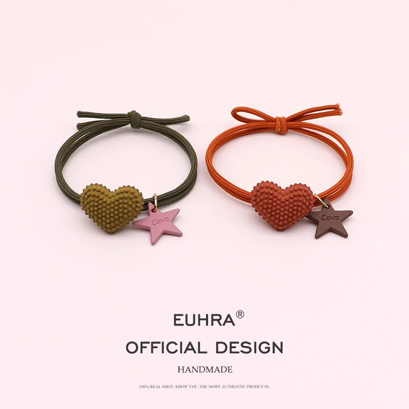 EUHRA 5 цветов ободок для волос с сердечками и звездочками эластичная повязка