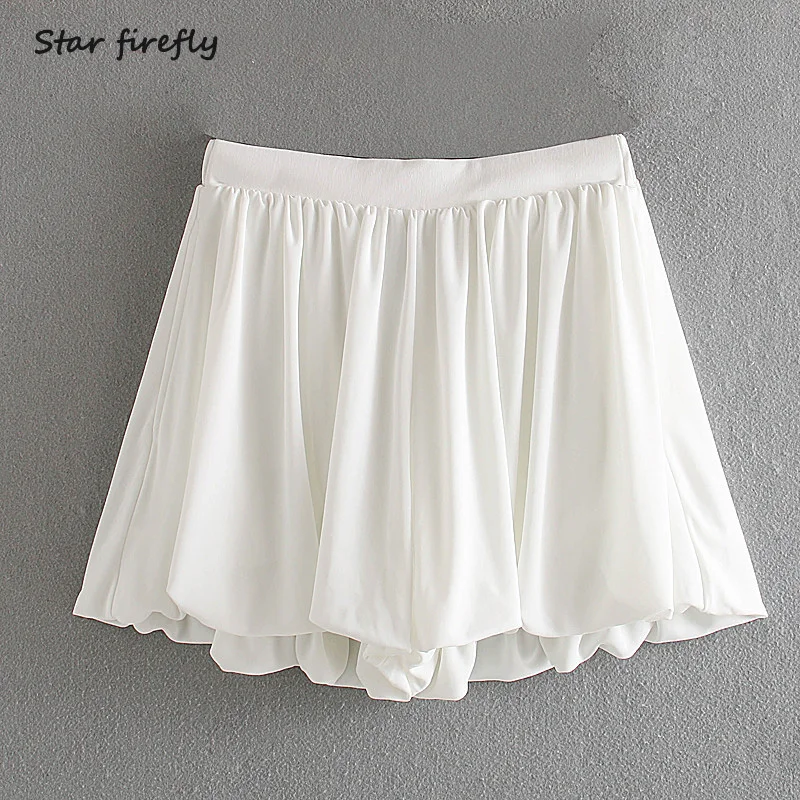 Звездные модные шорты Za для женщин 2020 весенние повседневные тонкие однотонные