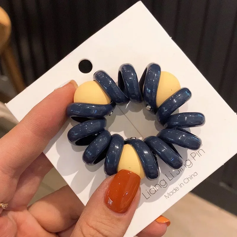 

Fashion Morandi Colored Women Scrunchies Frosted pearl Telephone Wire Line Hair Rubber Bands Elastic Hairbands Rope for girls