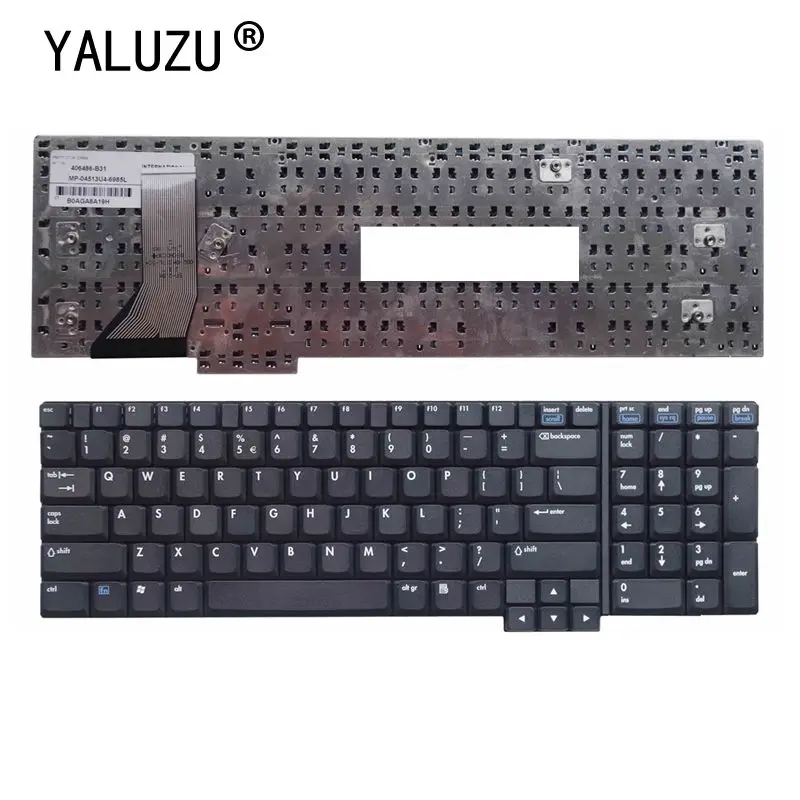 YALUZU US черная новая английская клавиатура для HP ZD7000 ZD8000 NX9500 NX9600 DV7000 Клавиатура