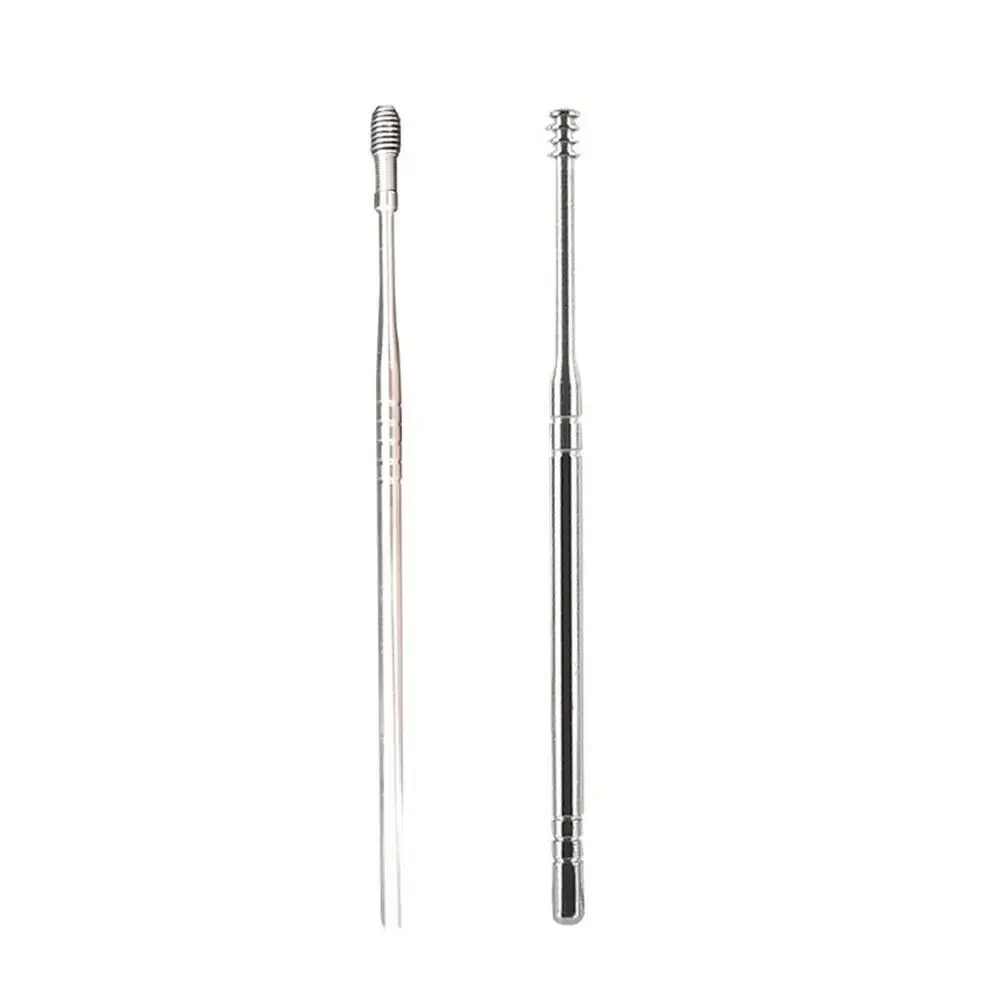 

1pc Portable Steel Earpick Curette Ear Wax Remover Ear Wax Remove Kit Spring Ear Clean Ear Pick Cleaning Tools
