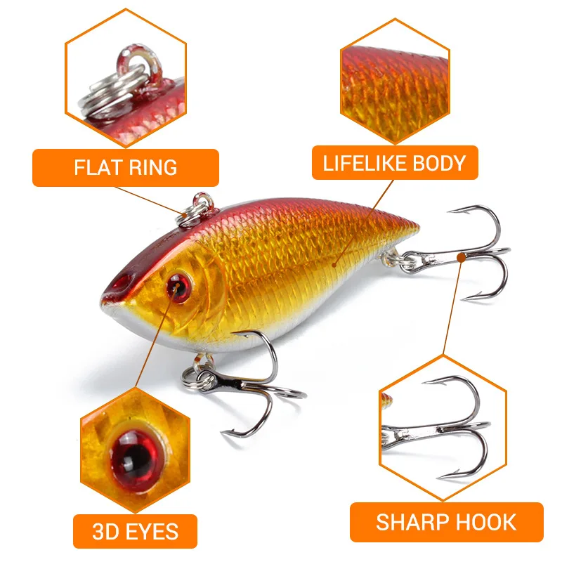 YUBOSHI Высококачественная рыболовная приманка с 3d-глазами тонущий воблер гольян 7