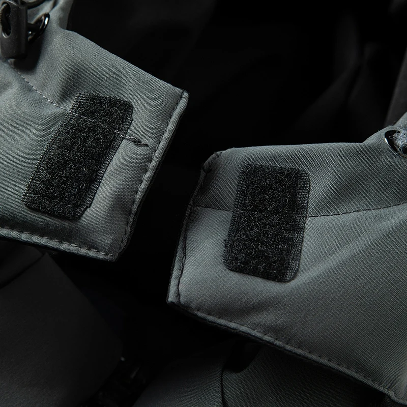 Мужская Флисовая Куртка с капюшоном черная однотонная теплая куртка на молнии